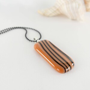 Fused Glass Pendant Necklace: Safari Style Jewelry Gift