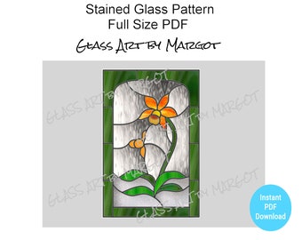 Cattleya Orchid Original Design Stained Glass Pattern