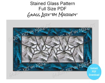 Stained Glass Beginner Pattern, Geometric Bevel Design