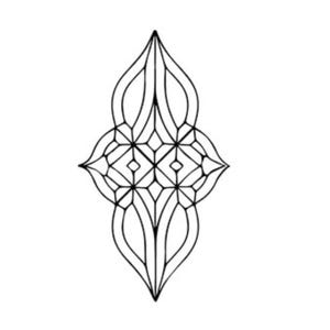 Vintage Stained Glass Bevel Cluster, Traditional Design