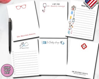 Custom Doctor Notepad/Personalized Notepad/Medical Student Gift/Doctor Appreciation Gift/Medical Stationery/Doctor Stethoscope/Doctor Gifts
