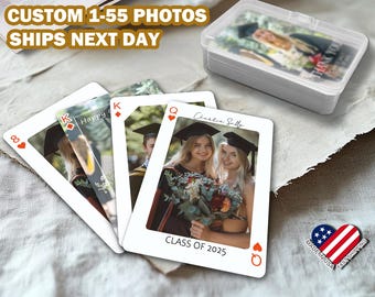 Custom Photo Playing Cards: Elegant Graduation Gift, Class of 2026