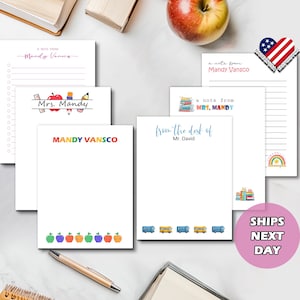 Custom Notepad Personalized Teacher Notepad/To Do List/from the desk of Notepad/Personalized Stationery/Graduation Gift/Appreciation Gift