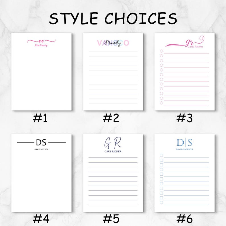 Personalized Monogram Name Notepad | Custom Stationery Gift - Etsy