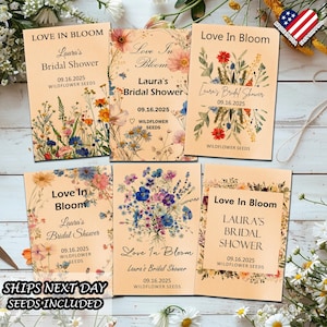 Eco-Friendly Bridal Shower Favors for Guests in Bulk/Let Love Grow with Seeds of Love/Love in Bloom Perfect for Wedding Favors/Seed Packets
