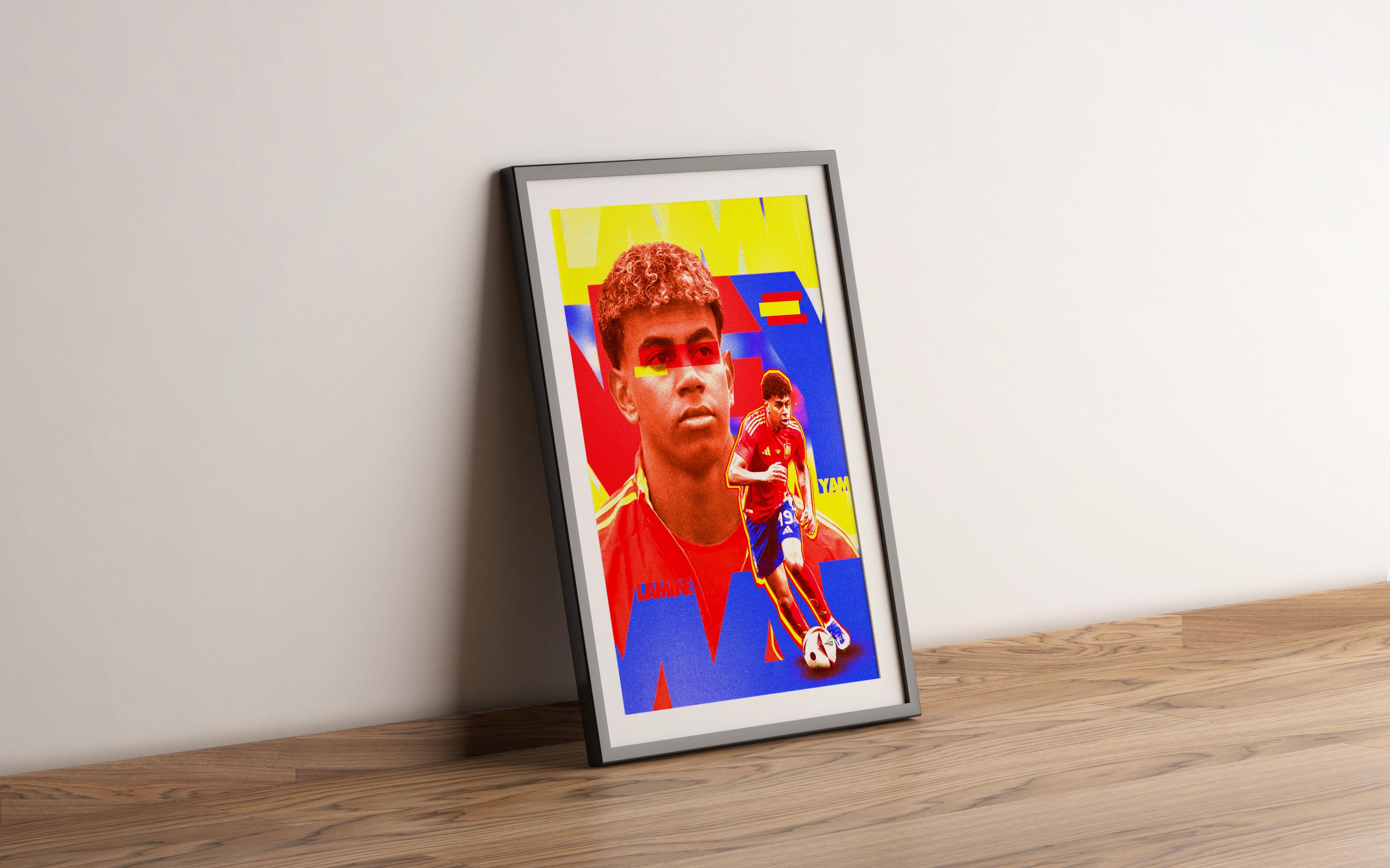 Lamine Yamal Poster, Football Gifts, Sports Poster, Football Player
