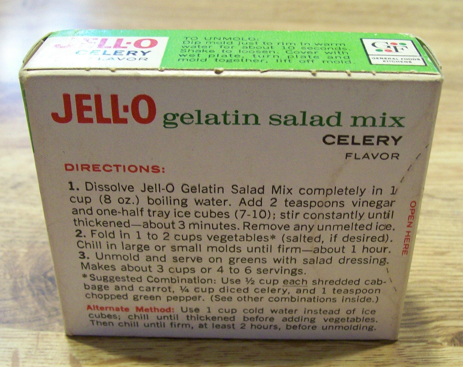 UNOPENED BOX OF CELERY FLAVORED JELLO from the 1960's Etsy