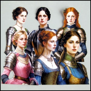 6 x autocollants « The Iron Maidens »/Autocollants en papier mat/Non imperméable