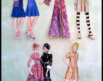 5 x 1972 Fashion girls stickers #2. vintage reprint. Matte paper stickers/ not WATERPROOF