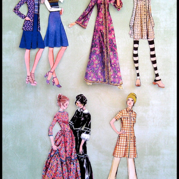 5 x 1972 Fashion girls stickers #2. vintage reprint. Matte paper stickers/ not WATERPROOF