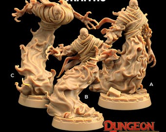 Wraith Dungeon Monstruos clásicos No muertos Fantasma / La Logia de los Tramperos de Dragones / Escala de 32 mm / Miniatura TTRPG Mini DnD Dungeons Dragons Wargame