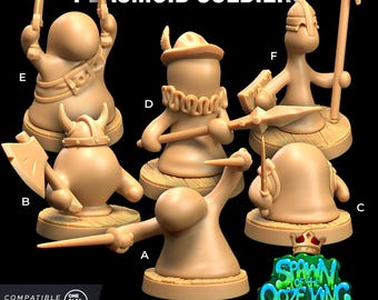 Soldado Plasmoide Engendro del Ejército del Rey Ooze / La Logia de los Tramperos de Dragones / Escala de 32 mm / Miniatura TTRPG Mini DnD Dungeons Dragons Wargame