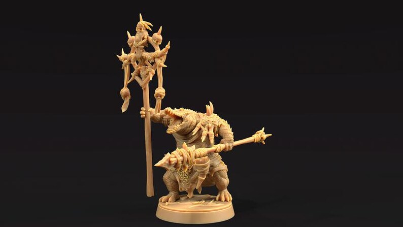 ダンジョンズ＆ドラゴンズ用 マイア・ブルート・コマンド・グループ リザードフォーク ゲイターフォーク Dnd ミニ DM ウォーゲーミング ドラゴントラッパーズロッジ 32 mm スケール 画像 6