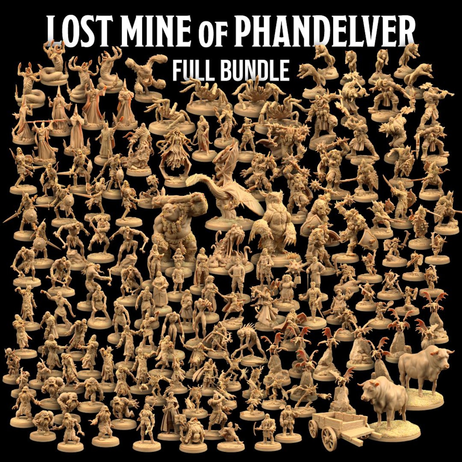 Lost Mine of Phandelver 160 Miniatures Complete Set | The Dragon Trappers Lodge | 32mm Scale | RPG Tabletop Mini DnD Dungeons and Dragons