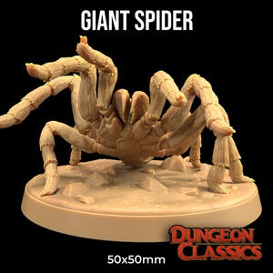 Giant Spider DnD Mini Classic Tarantula Dungeons and Dragons Miniature TTRPG Dragon Trappers Lodge 32mm Scale Gift for DM Gift for Wargaming
