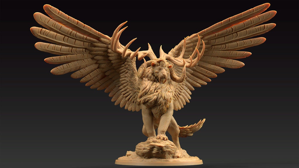 The King of Beasts Winged Lion Antler | the Dragon Trappers Lodge ...