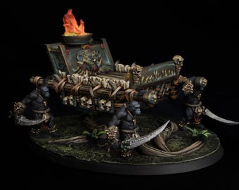 Bobokai Palanquin Simiax Legions Ape Monkey | The Dragon Trappers Lodge |32mm Scale | Miniature TTRPG Mini DnD Dungeons Dragons Wargame
