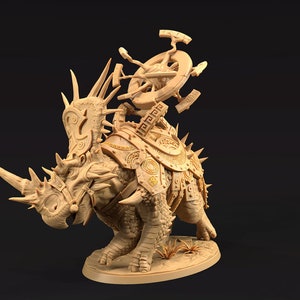 Brutaceratops Weapons Triceratops Dinosaur | The Dragon Trappers Lodge | 32mm Scale | Miniature RPG Tabletop Mini DnD Dungeons and Dragons