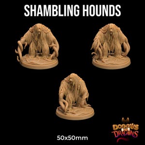 Shambling Hounds Doggos and Dragons | The Dragon Trappers Lodge | 32mm Scale | Miniature TTRPG Mini DnD Dungeons Dragons Wargame