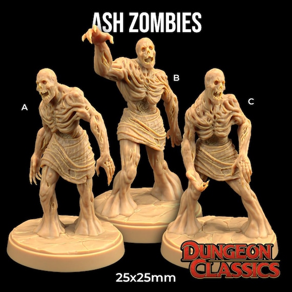 Ash Zombie Dungeon Classic Monsters Undead | the Dragon Trappers