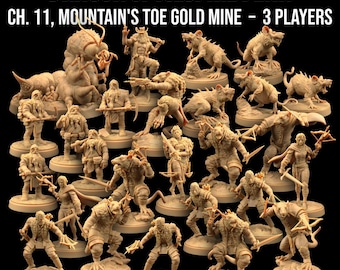 Mountain's Toe Gold Mine Dragon of Icespire Peak DnD Miniatures | The Dragon Trappers Lodge | 32mm Scale | RPG Mini DnD Dungeons and Dragons