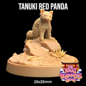 Tanuki Red Panda Yokai Lodge Japanese Asian | The Dragon Trappers Lodge | 32mm Scale | Miniature TTRPG Mini DnD Dungeons Dragons Wargame