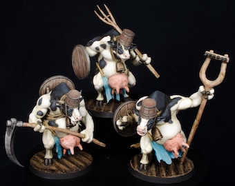 Dairy Minotaur Cow Revenge of the Farmomancer | The Dragon Trappers Lodge |32mm Scale| Miniature TTRPG Mini DnD Dungeons Dragons Wargame