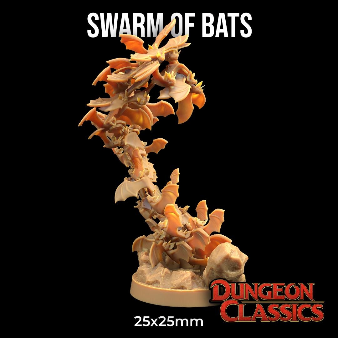 Bat Swarm Dnd Mini 3D Print Dungeon Classics Mini | the Dragon Trappers ...