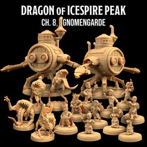 Gnomengarde Dragon of Icespire Peak DnD Miniatures | The Dragon Trappers Lodge | 32mm Scale | RPG Tabletop Mini DnD Dungeons and Dragons
