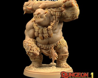 Ogre Dungeon Classics Monster | The Dragon Trappers Lodge | 32mm Scale | Miniature TTRPG Mini DnD Dungeons Dragons Wargame
