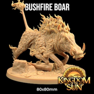 Bushfire Boar Warthog Kingdom of the Sun | The Dragon Trappers Lodge | 32mm Scale | Miniature RPG Mini DnD Dungeons and Dragons Wargaming