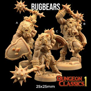 Bugbear Dungeon Classic Monsters | The Dragon Trappers Lodge | 32mm Scale | Miniature TTRPG Mini DnD Dungeons Dragons Wargame