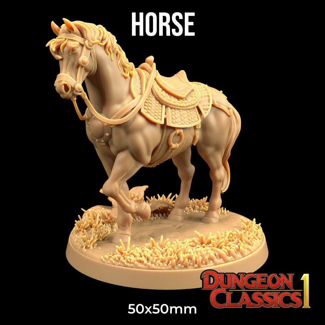 Horse Dungeon Classics Monster | the Dragon Trappers Lodge | 32mm Scale ...