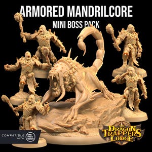 Mandrilcore Gor&#39;Kul Mini Boss Pack | The Dragon Trappers Lodge | 32mm Scale | Miniature RPG Tabletop Mini Resin DnD Dungeons and Dragons