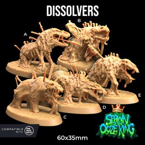 Dissolvers Spawn of the Ooze King | The Dragon Trappers Lodge | 32mm Scale | Miniature TTRPG Mini DnD Dungeons Dragons Wargame