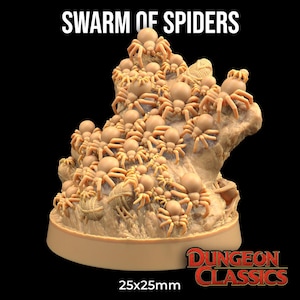 Swarm of Spiders DnD Mini Dungeon Classics Mini The Dragon Trappers Lodge | 32mm Scale  Miniature TTRPG Mini DnD Dungeons Dragons Wargame