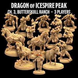 Butterskull Ranch Dragon of Icespire Peak DnD Miniatures | The Dragon Trappers Lodge | 32mm Scale | TTRPG Mini DnD Dungeons and Dragons