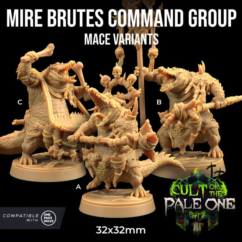 ダンジョンズ＆ドラゴンズ用 マイア・ブルート・コマンド・グループ リザードフォーク ゲイターフォーク Dnd ミニ DM ウォーゲーミング ドラゴントラッパーズロッジ 32 mm スケール Mace