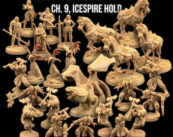 Icespire Hold Dragon of Icespire Peak DnD Miniatures | The Dragon Trappers Lodge | 32mm Scale | RPG Tabletop Mini DnD Dungeons and Dragons