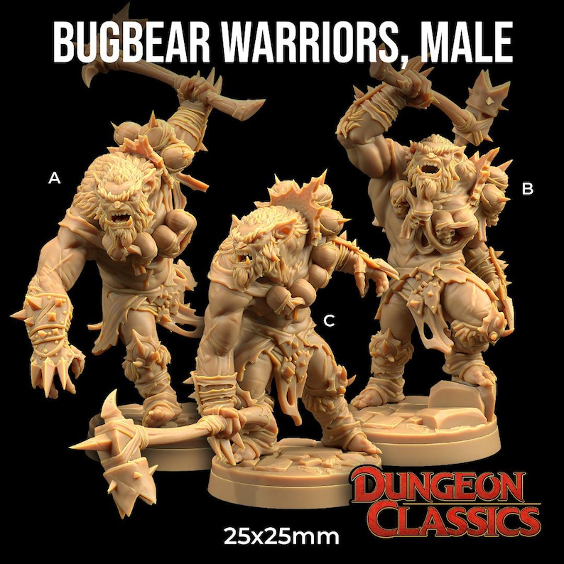 Bugbear Warriors DND Mini Dungeon Classics | the Dragon Trappers Lodge ...