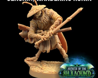 Genshin Wandering Ronin Secrets of the Silkbound | The Dragon Trappers Lodge | 32mm Scale | Miniature RPG Mini DnD Dungeons Dragons Wargame