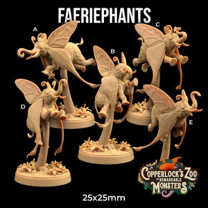 Faeriephant Fairy Elephant Flying | The Dragon Trappers Lodge | 32mm Scale | Miniature RPG Mini DnD Dungeons and Dragons Wargame