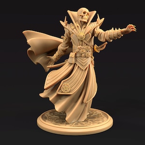 Azaezal Skeleton Warlock | The Dragon Trappers Lodge | 32mm Scale | Miniature 3D Print RPG Tabletop Mini Resin SLA DnD Dungeons and Dragons