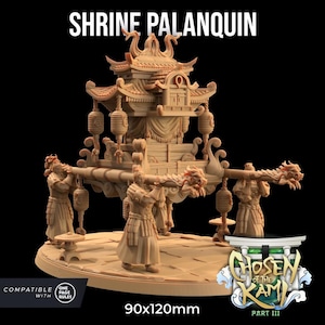 Spirit Shrine Palanquin Eastern Asian | The Dragon Trappers Lodge | 32mm Scale | Miniature RPG Mini DnD Dungeons and Dragons Wargame