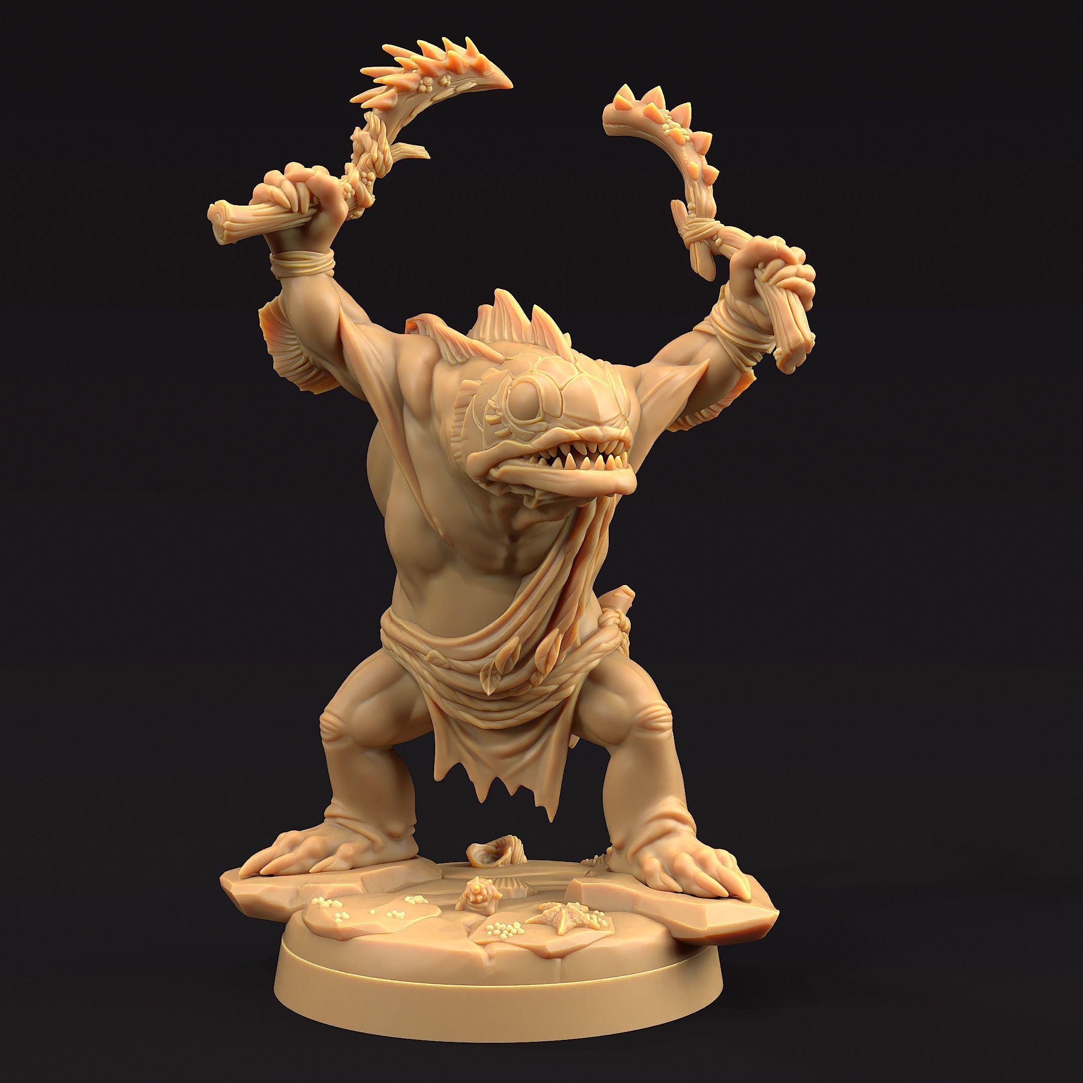 Dnd Mini Rake Fishmen Fishfolk Dnd Mini Cities of the Sea | the Dragon Trappers Lodge ...