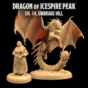 Umbrage Hill Dragon of Icespire Peak DnD Miniatures | The Dragon Trappers Lodge | 32mm Scale | RPG Tabletop Mini DnD Dungeons and Dragons