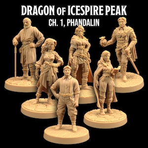 Phandalin Dragon of Icespire Peak DnD Miniatures | The Dragon Trappers Lodge | 32mm Scale | RPG Tabletop Mini DnD Dungeons and Dragons