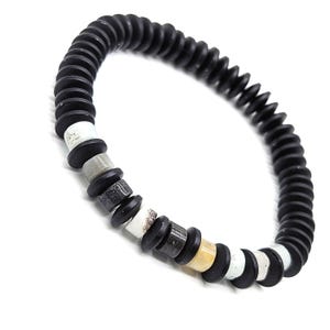 Men&#39;s Beaded Bracelet,Agate, Hematite Natural Stone Bracelet 8mm,Gemstone Bracelet for Men,Stacking Bracelet,Gift for Him