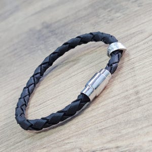 Braided Leather Bracelet Men, Genuine Leather Mens Bracelet, Gift for Him, Birthday Gift, Mens Leather Jewelry