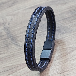 Braided Leather Bracelet Men, Genuine Leather Mens Bracelet, Gift for Him, Birthday Gift, Mens Leather Jewelry